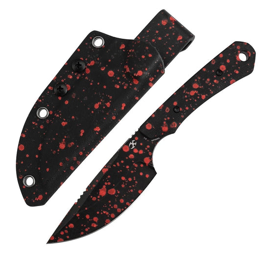 Kansept Flank Knife Zombie Black with Blood Finish